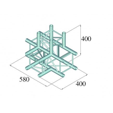 ALUTRUSS DECOLOCK DQ4-PAT42 4-Way T-Piece
